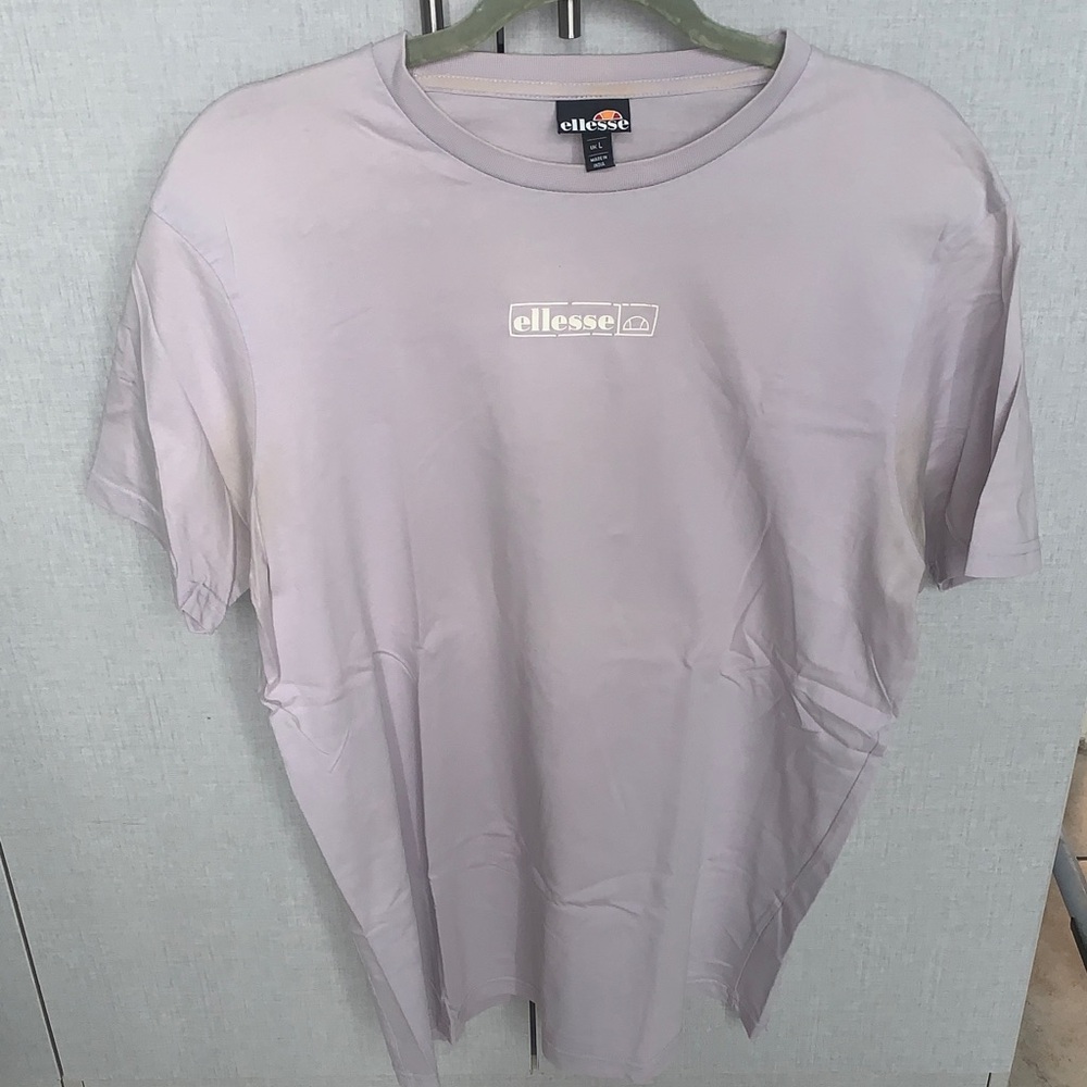 Ellesse large lilac purple men short sleeve tshirt